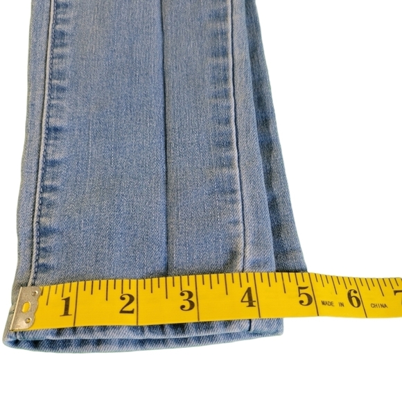 Final Price -Light Blue Distressed Low Rise Jeans - BamBoo Size 3/4 - Picture 7 of 11